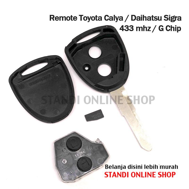 Remote Kunci Chip Transponder Remote PCB Mobil Toyota Calya New Agya