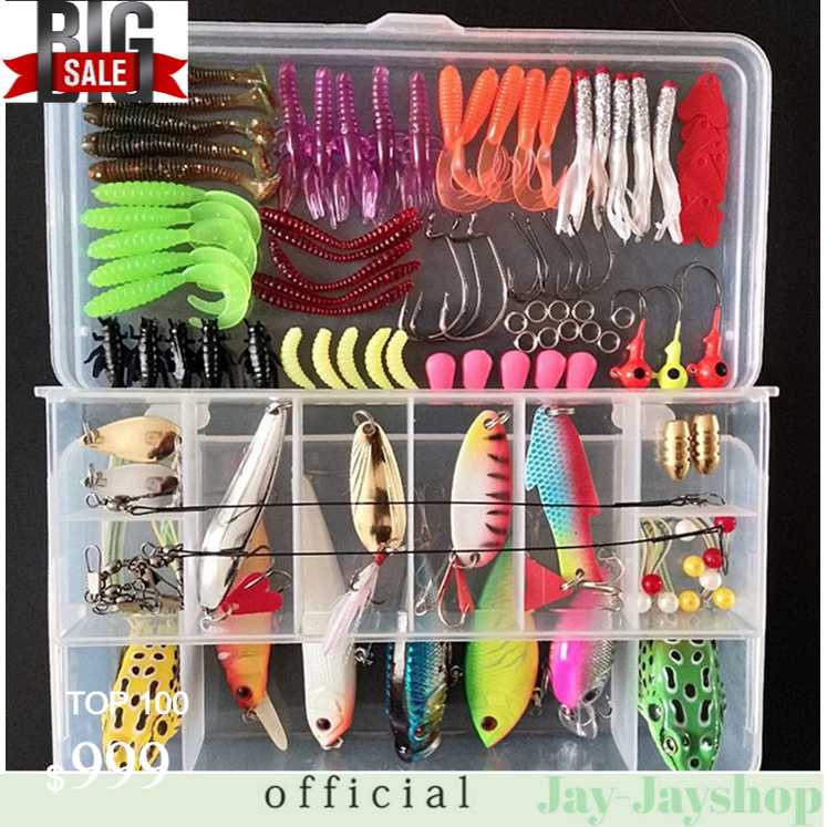 LIXADA Umpan Pancing Ikan Set Fishing Bait Kit 109PCS - DWS250-A