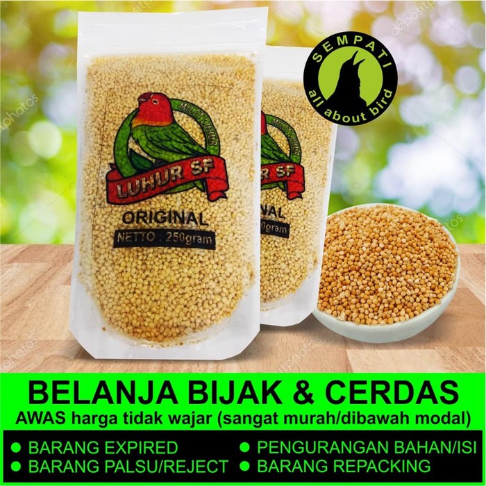 Termurah MILLET LUHUR SF PAKAN BURUNG RACIKAN KONSLET JUARA LOMBA RAJIN BUNYI Diskon