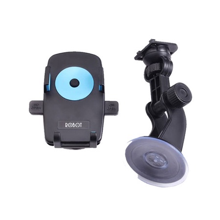 Robot RT-CH01 RT CH01 Dudukan Stand Holder Car Motor mobil 360 Rotatable Blue Black smartphone HP universal