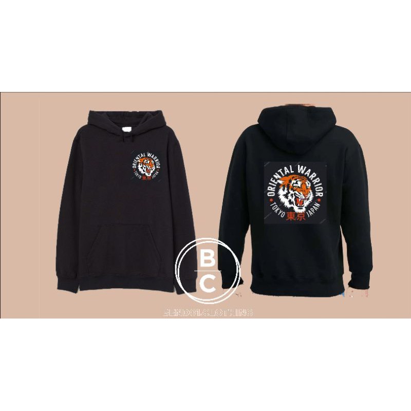 Hoodie sweater jaket oriental warrior Japan Tiger x sukajan