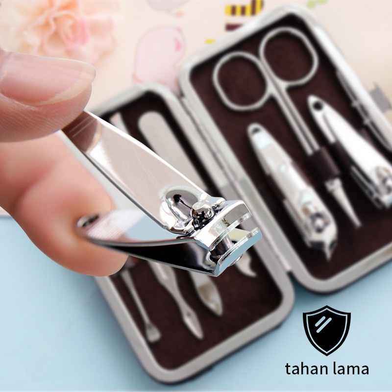 MANICURE SET 7 IN 1 PEDICURE PERLENGKAPAN POTONG GUNTING KUKU DOMPET