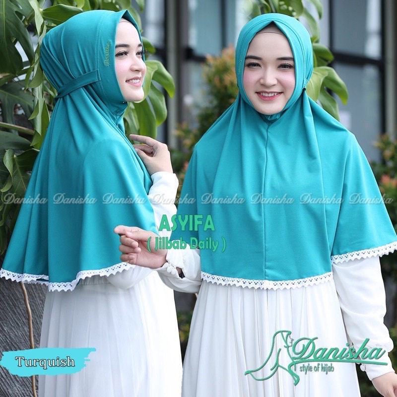 DANISHA | Khimar ASYIFA RENDA PUTIH