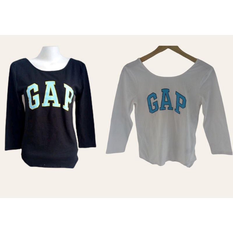 GAP Crop Top/Kaos Tangan Panjang Wanita Branded Original/Baju Anak Remaja Tanggung Abege