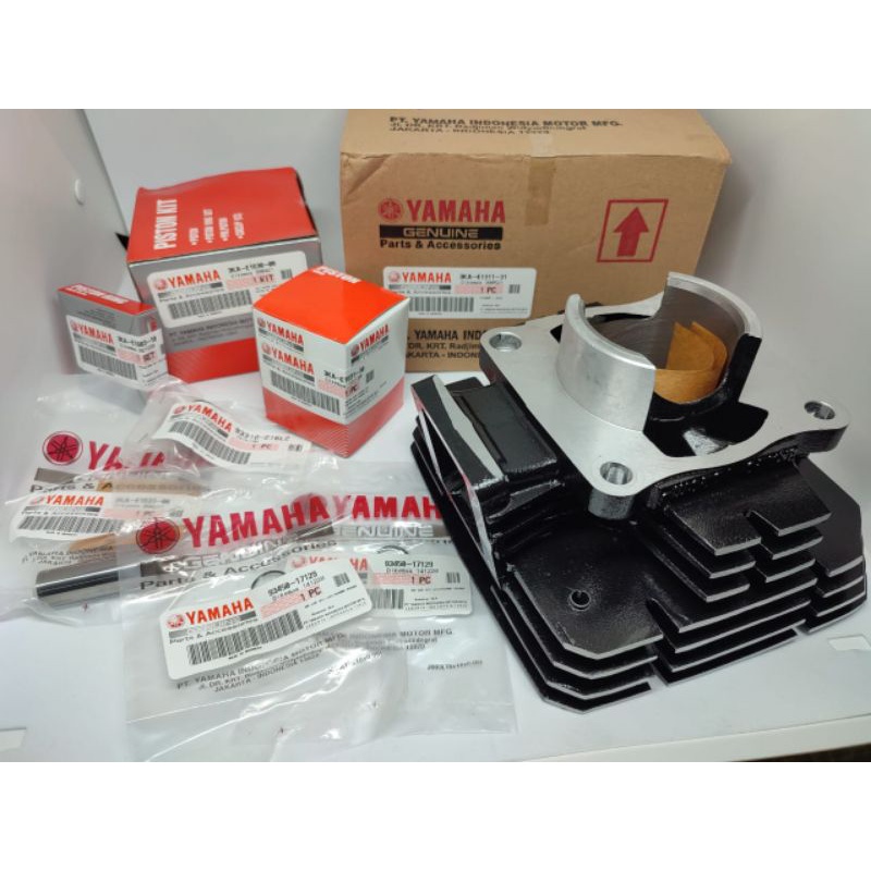 BLOK BLOCK SEHER BORING PLUS PISTON KIT SET YP1 DAN YP2 CEK VARIASI RXKING RX KING RX K ORIGINAL-YP 2 + SEHER KIT