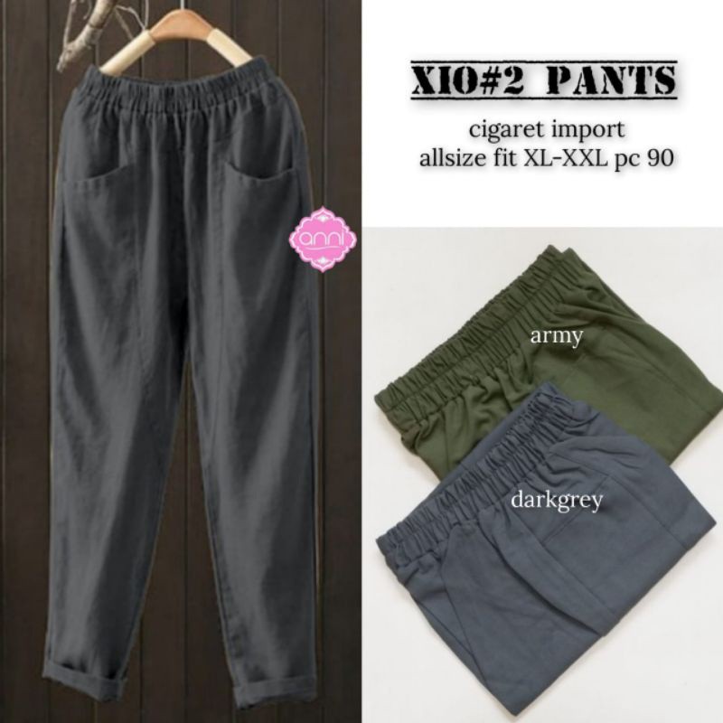 XIO PANTS #2 - BAGGY PANTS BAHAN LINEN