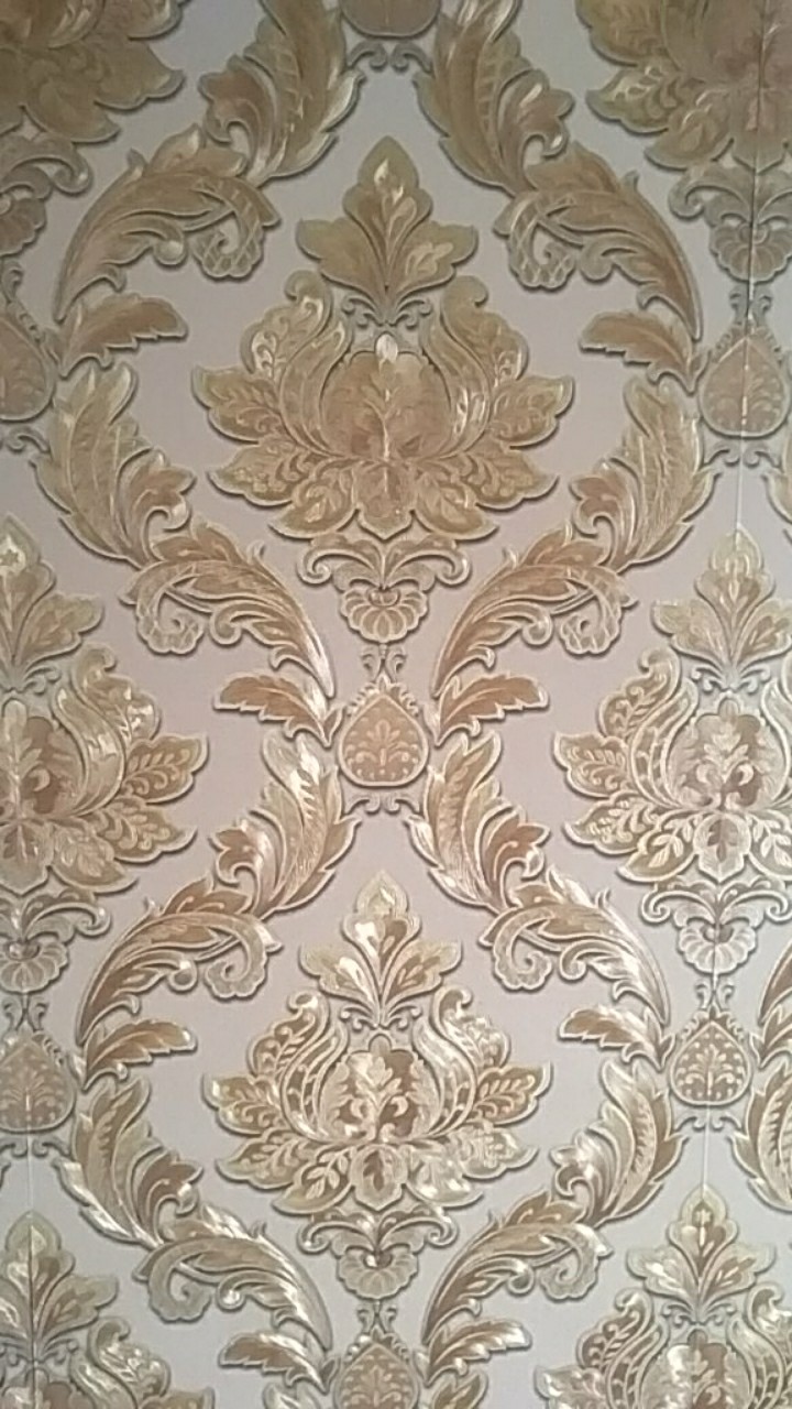 Wallpaper Dinding Murah Klasik Batik Mewah Gold