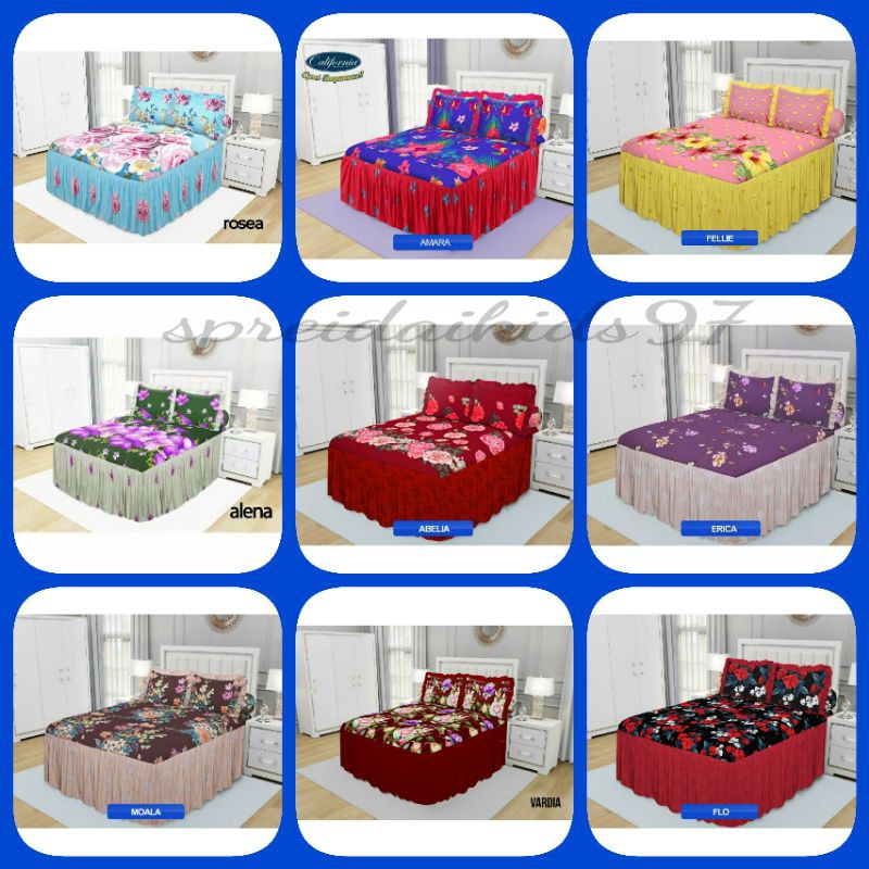 SPREI RUMBAI CALIFORNIA 140X200 / 145X200 / 150X200 / 160X200 PRE ORDER