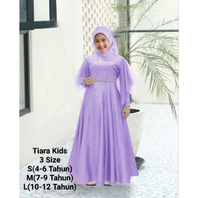 Pakaian Gamis Anak Perempuan Terbaru Maxi Tiara Kids 4-12 Tahun Matt Moscrepe Import Good Quality