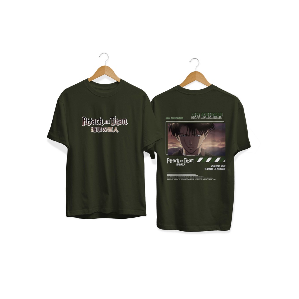 BAJU KAOS ANIME LEVI ACKERMAN ANGRY  SHINGEKI NO KYOJIN ATTACK ON TITAN