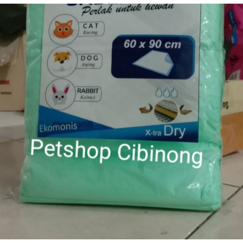 Underpad/Perlak kucing ukuran 60 × 90 cm isi 6pcs