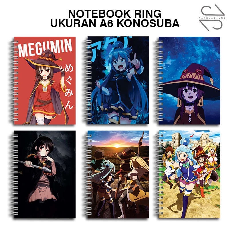 

BELI 6 GRATIS 1)Buku Tulis Catatan buku notebook buku diary Notebook Ring Spiral A6 60 Lembar koleksi gambar konosuba part4