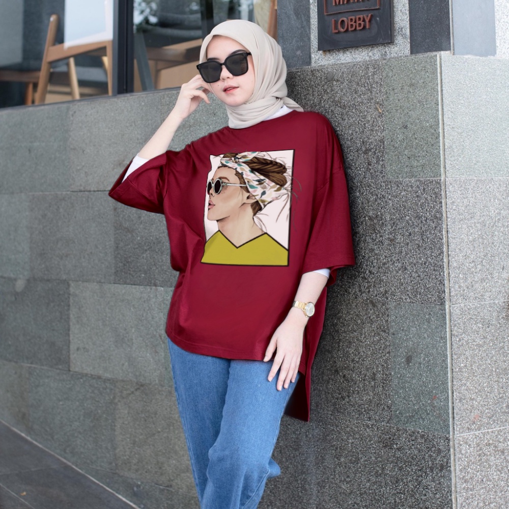 LD 130 ATASAN OVERSIZE PENGUIN KAOS JUMBO WANITA