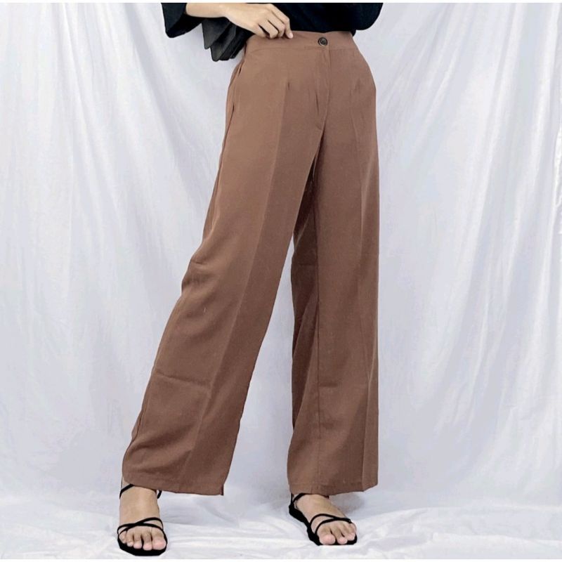 Celana Kulot Linen Highwaist Best Seller