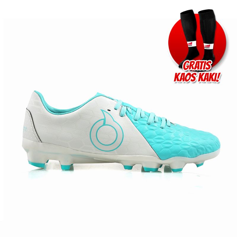 (FREE KAOS KAKI) SEPATU BOLA ORTUSEIGHT FORTE VANGUARD FG - TEAL/OFF WHITE(100%ORIGINAL)