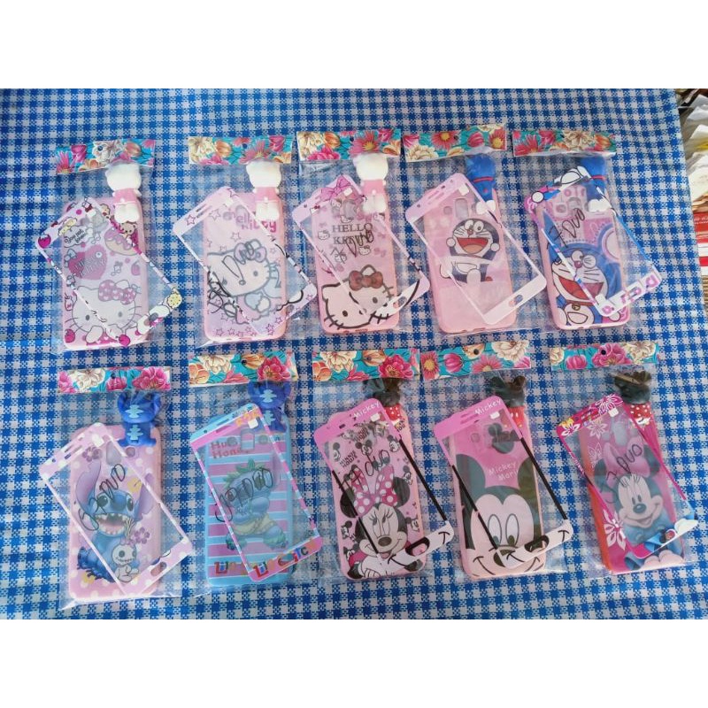 casing soft case karakter samsung j7 Duo (j7 duos) + TEMPERED GLASS