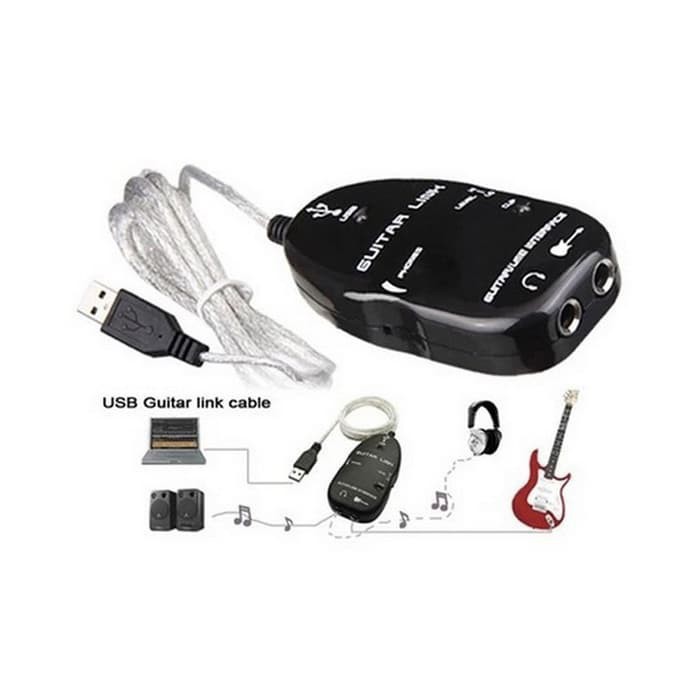 Grab Medan Guitar Link USB Efek Gitar Cable Sound Card soundcard audio USB Recording AY07