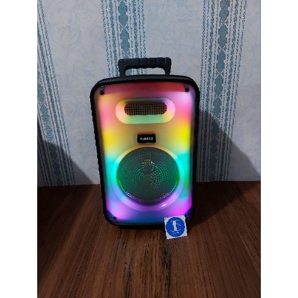 Speaker Bluetooth Portable Free Mic Kabel Karaoke Disco Fleco 8606L