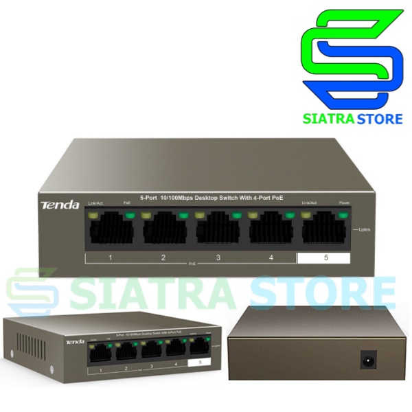 TENDA TEF1105P-4-63W POE 10/100Mbps Switch 4 Port 1 Port Uplink