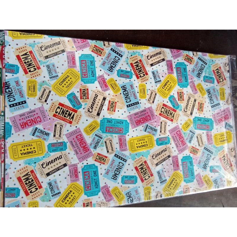 KERTAS KADO SIDU KIKI ORIGINAL GLOSSY MOTIF MURAH ECER UKURAN 49X60cm