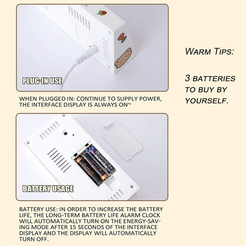 [Elegan] Jam Digital LED Cewek Jantung Meja Untuk Anak Dekorasi Rumah Mirror Clock