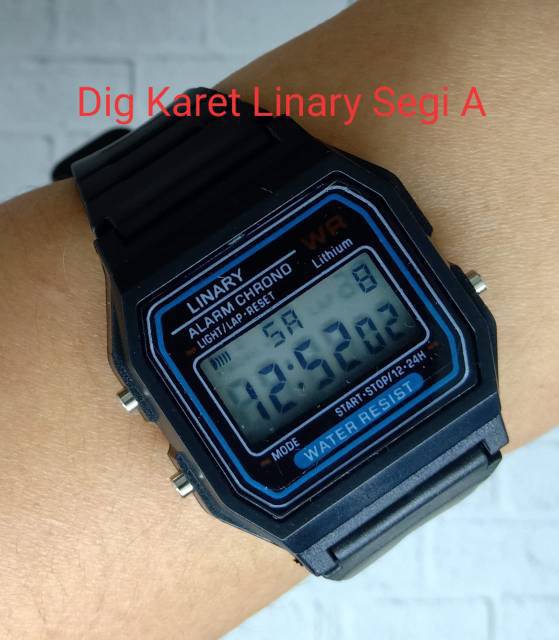 Jam Tangan Wanita Pria Korea CS 100 Segi Digital Strap Rubber Hitam FASHION KARET ANALOG QUARTZ MEWAH ELEGAN