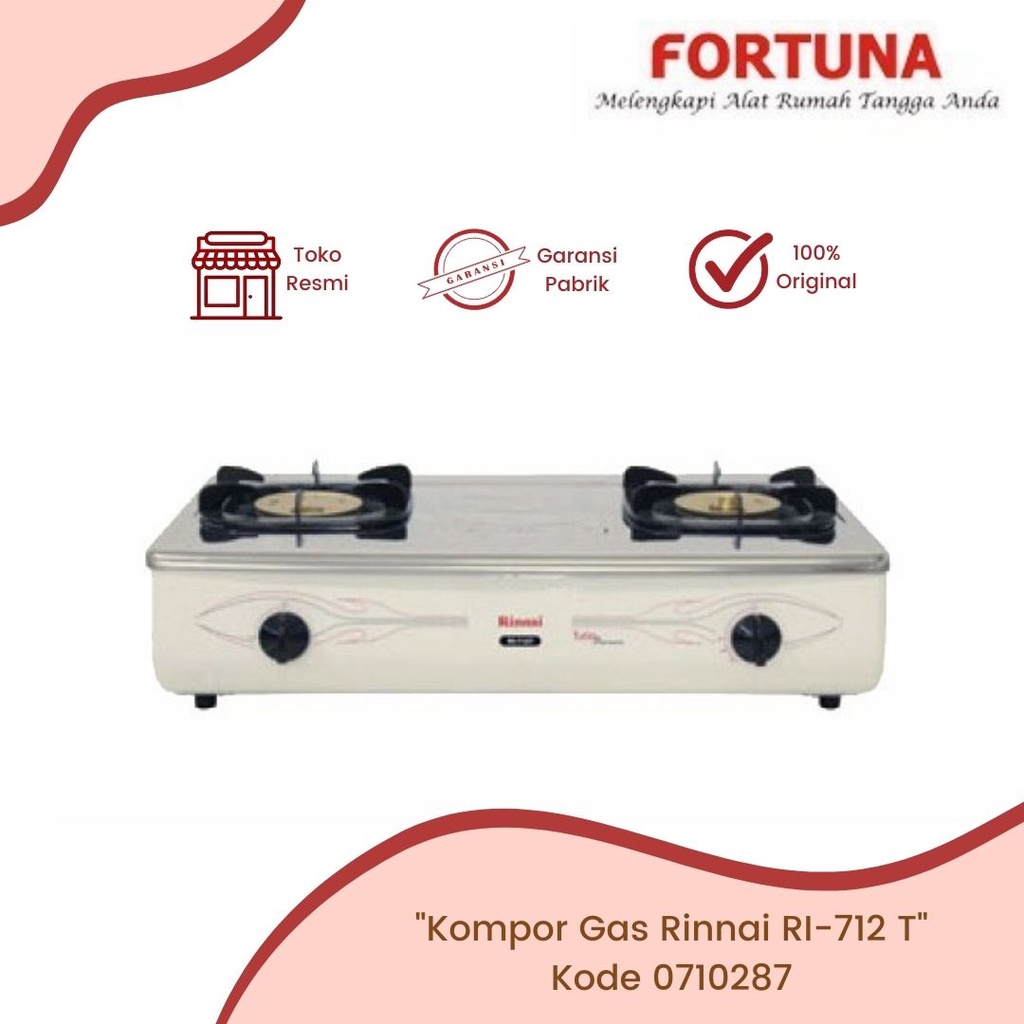 Rinnai Kompor RI-712T / Kompor Rinnai 2 Tungku RI-712T