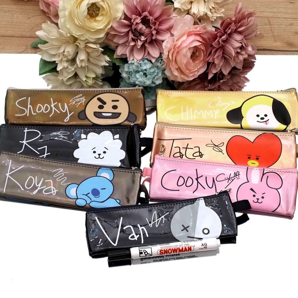Tempat Pensil Karakter BT21 HOLOGRAM TEBAL HIGH QUALITY Kpop BTS Korea Bagus Murah