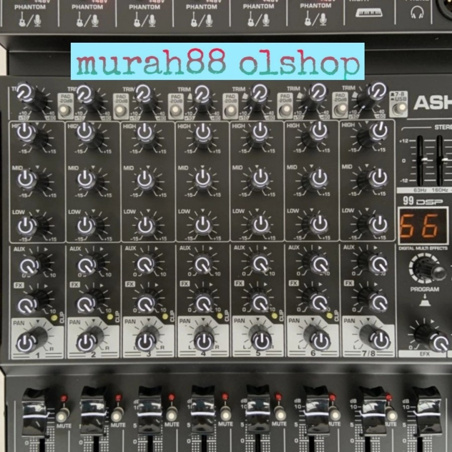 mixer ashley 8ch remix-802 Bluetooth original with soundcard