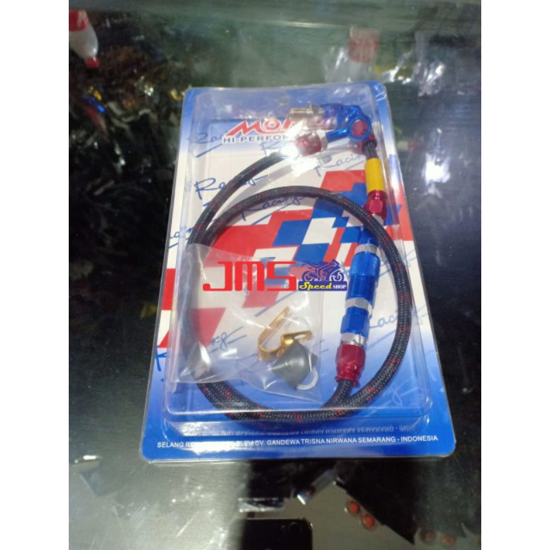 selang rem kabel minyak rem morin depan ukuran 95 psi silver dan hitam mx blade mio beat vario vixion cb r15 byson fu