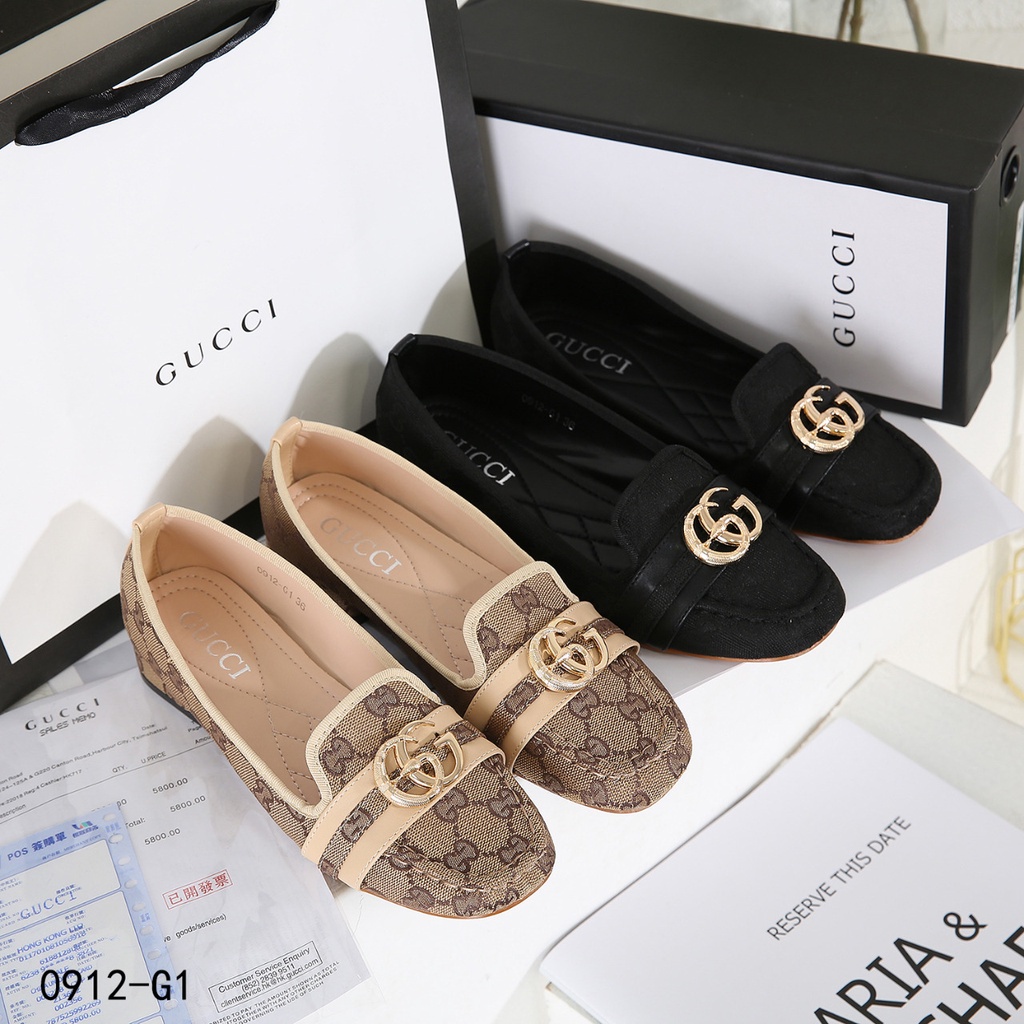 GC Canvas GG Logo Block Heel Shoes  #0912-G1