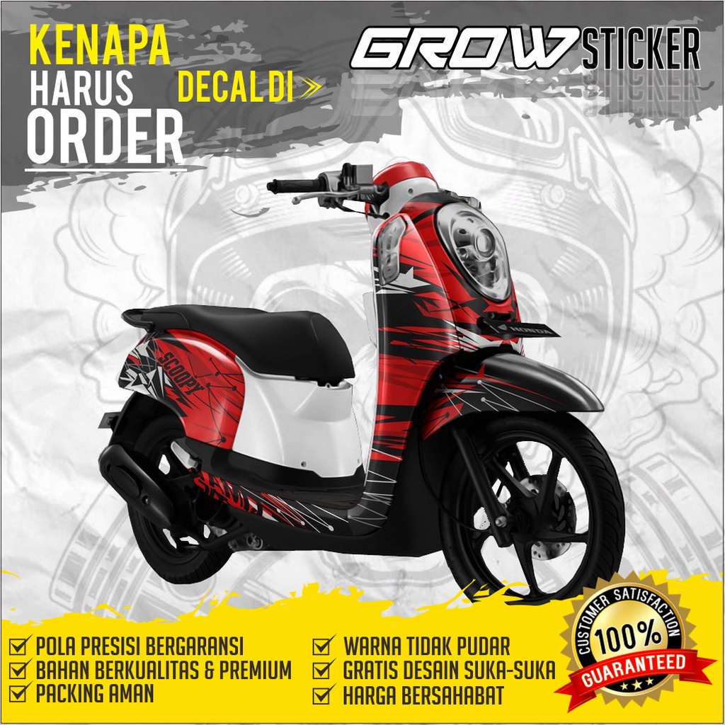 648 DEKAL STICKER DECAL STIKER Scoopy lama Custom full body GROW 04