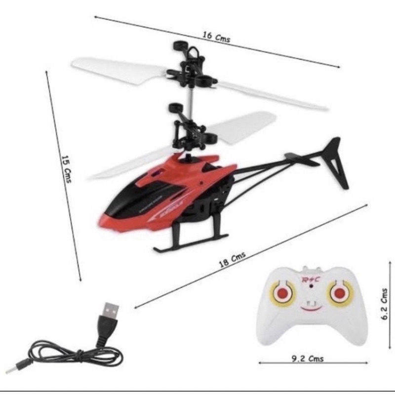 Mainan Anak Helikopter RC Sensor Tangan &amp; Remote Control - Mainan helicopter remot control