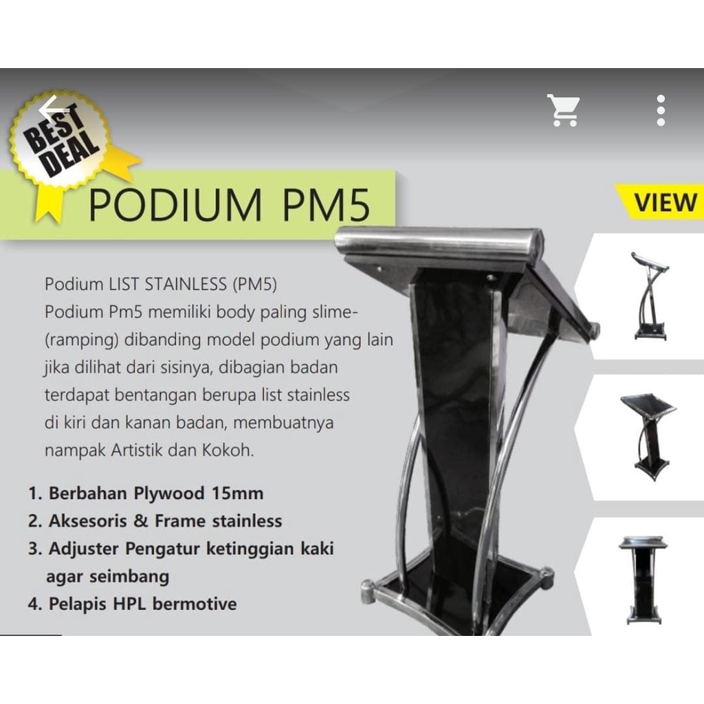 

Mimbar PM4, Podium Pidato Costume, Berkualitas, Murah meriah, MABA, SEKOLAH