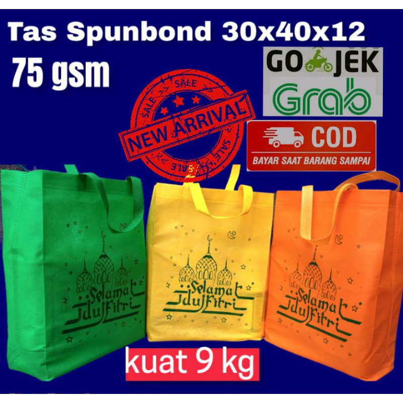 

Tas Spunbond Idul Fitri JUMBO 30x40x12 Tas Kain Goodie Bag Ramadhan Lebaran