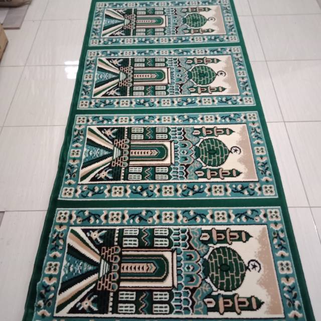 Karpet Sajadah Roll Masjid Musholla Permadani Ukuran 105x570 cm Untuk 10 Orang Kualitas Premium