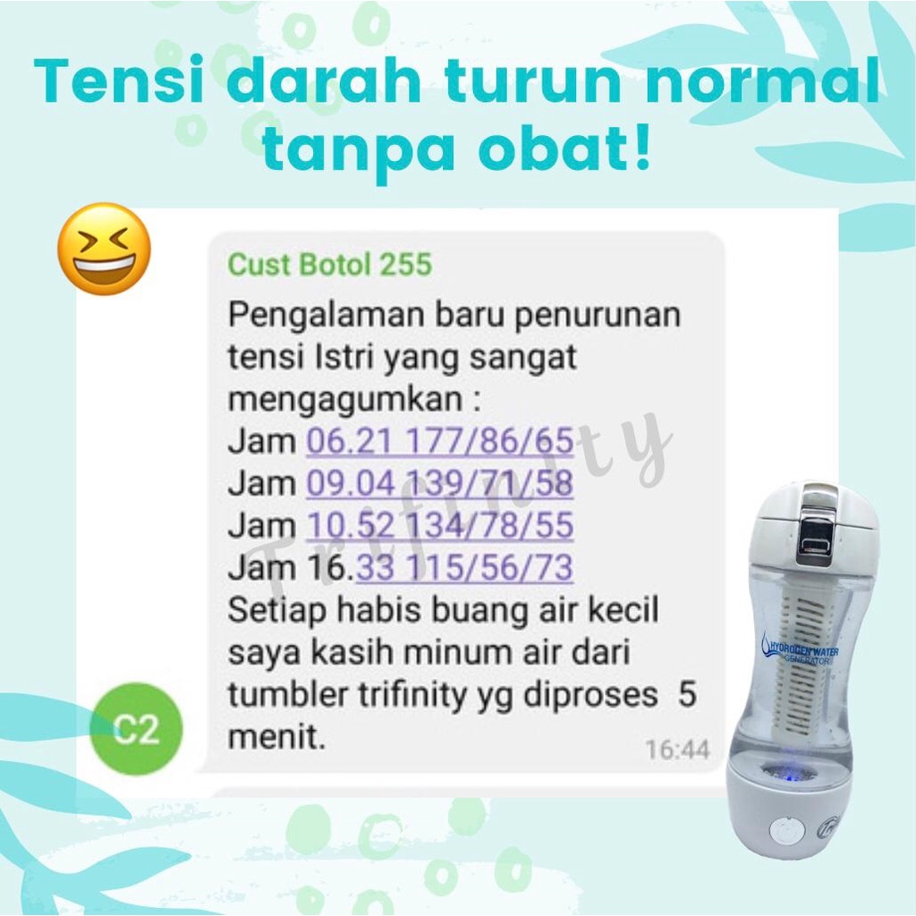 Trifinity Hydrogen Alkali Gen2 Inhalasi Atasi Kolesterol Hipertensi Darah Tinggi Asam Urat Tnp Obat