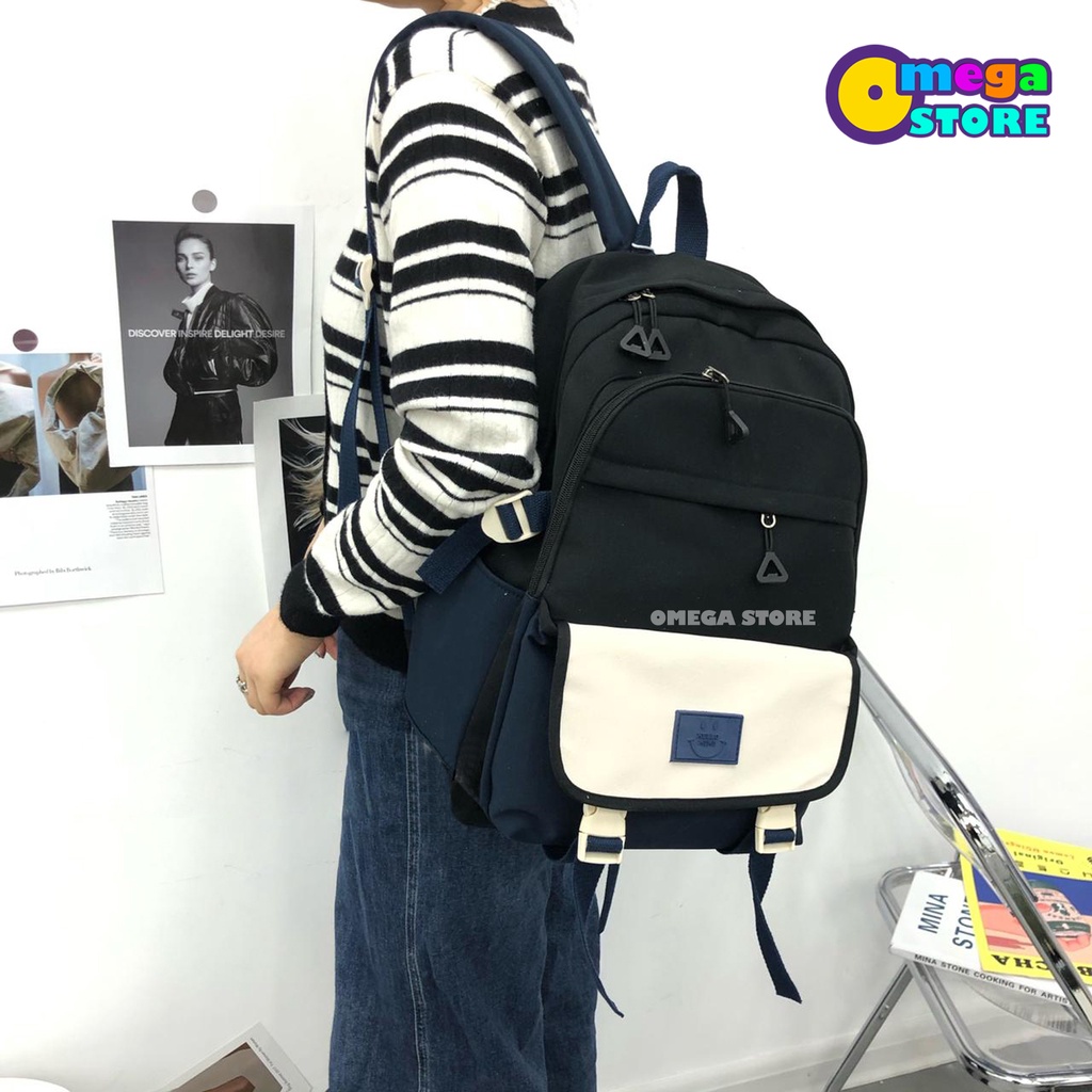 Tas Ransel Wanita Tas Remaja Kekinian Tas Sekolah Pria Wanita Backpack Fashion Korea Trandy - 211