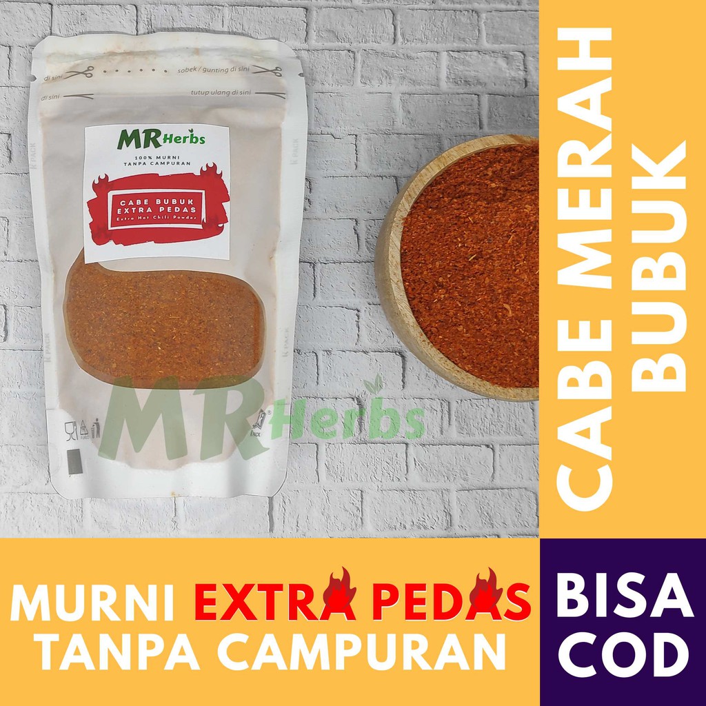 

Cabe Giling Bubuk Super Pedas Extra Hot Asli Isi 70gr By Mr Herbs / Bubuk Cabe Super Pedas / Cabe Bubuk Extra Pedas 1kg / Cabe Bubuk Extra Pedas / Cabe Bubuk / Others
