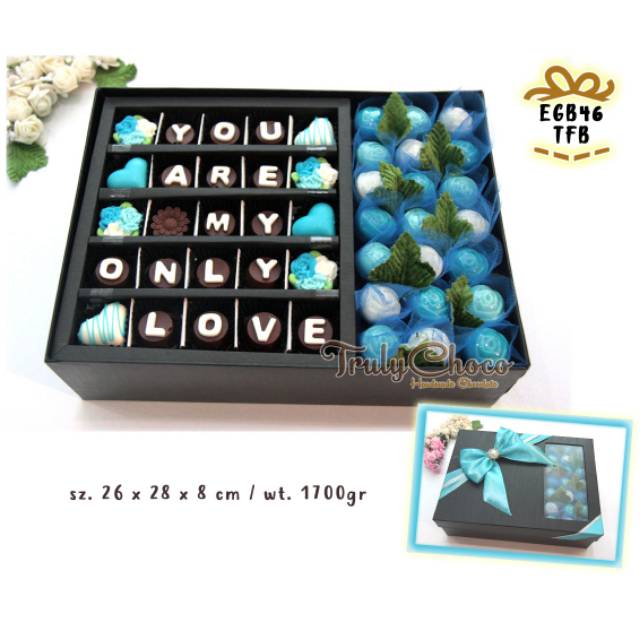 

Kado special coklat valentine trulychoco dengan bunga