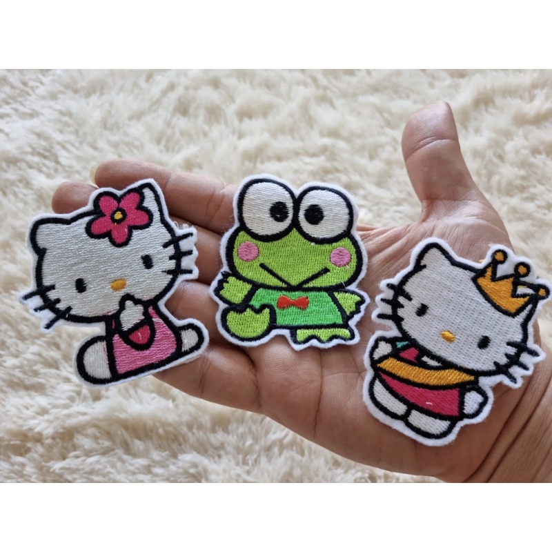 PATCH BORDIR JAHIT HELLO KITTY / KERROPPI / CHARMY KITTY / Lem Khusus Patch Bordir Jahit