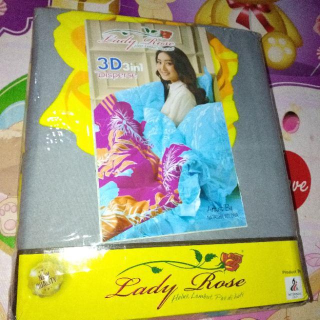 Sprei Ladyrose Queen 160 Cm X 200 Cm Corak Yellow Rose