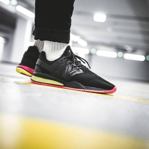 new balance 247 v2 black solar yellow