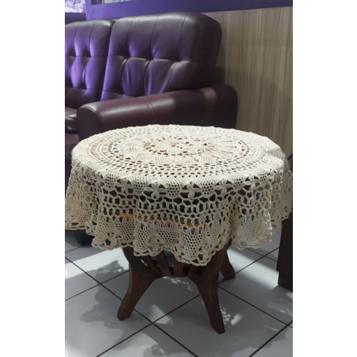 taplak meja rajut bundar