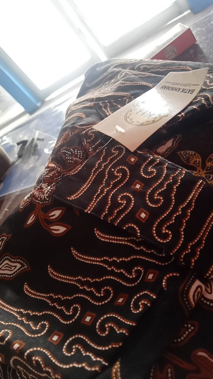 Kemeja Batik Pria Lengan Panjang Size M L Xl Xxl  Bswart Batik Hrb026 Kenongo Hem Panjang Padi