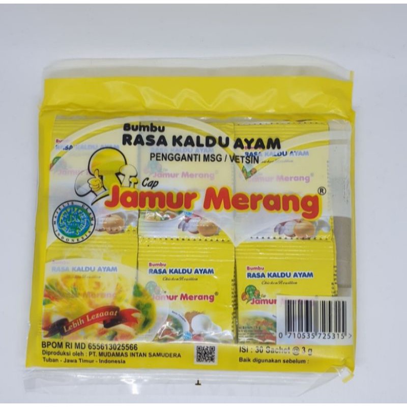 

Kaldu jamur merang Rasa AYAM 1 pack isi 30 sachet