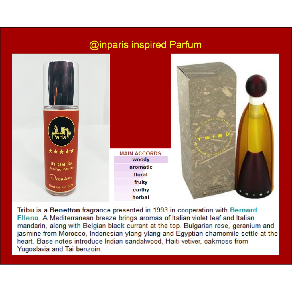in Paris Parfum inspired BENETTON TRIBU
