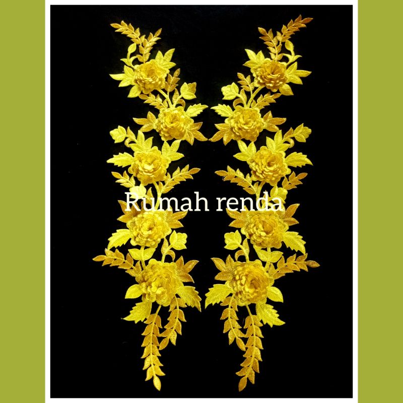 renda bunga hidup / renda kebaya / bordir bunga juntai