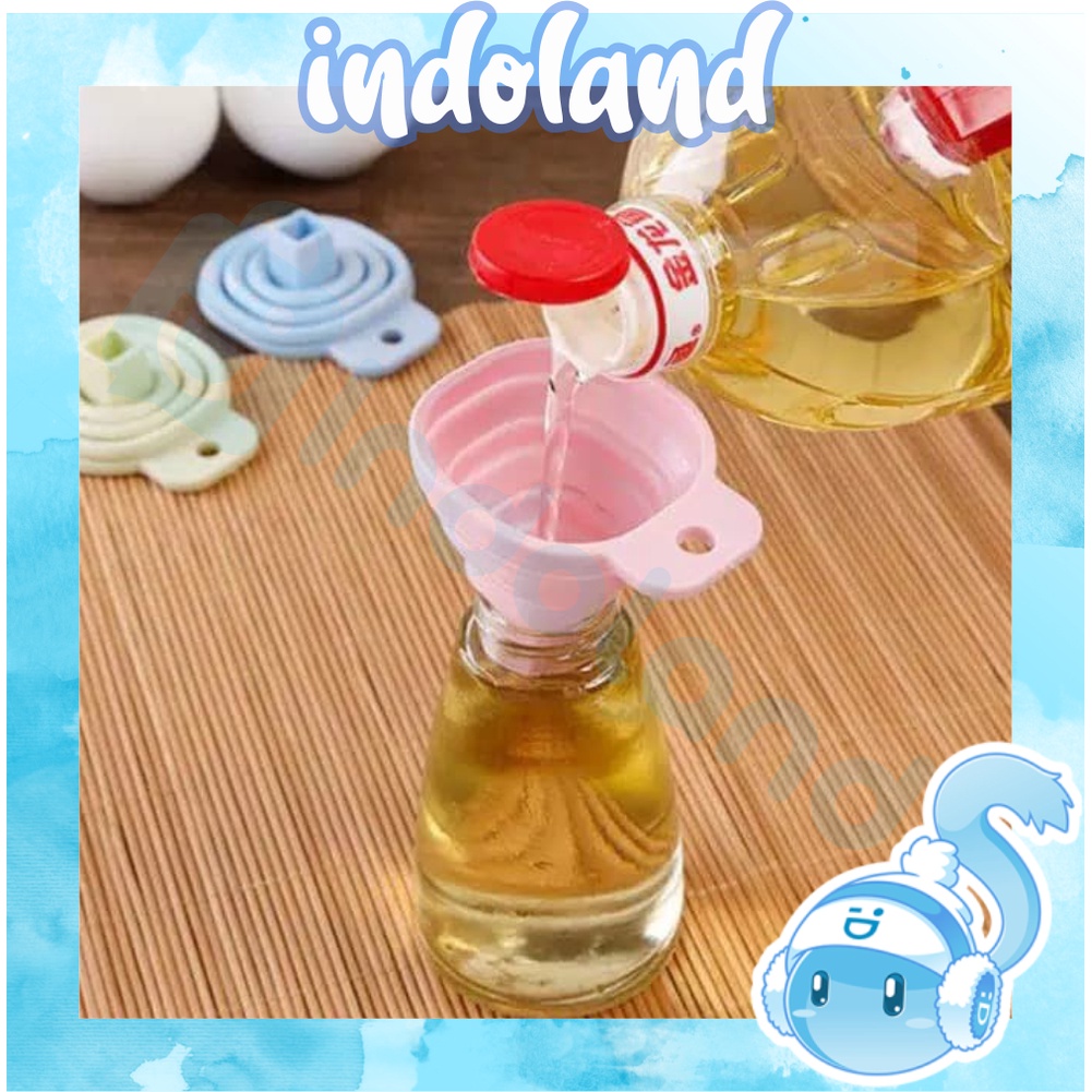 ☀ INDOLAND ☀ R378 Corong Air &amp; Minyak Silikon Portable Corong Air Minyak Lipat Silicone