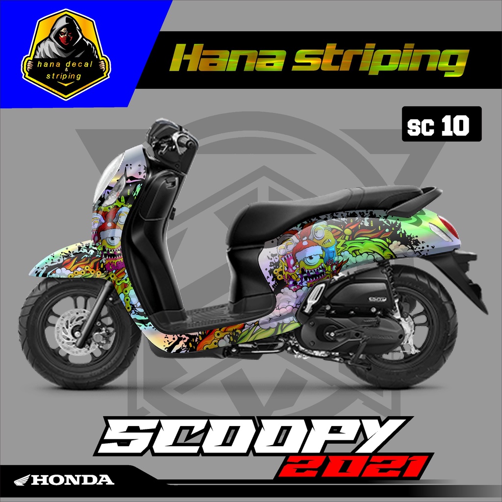 DECAL STIKER SCOOPY NEW HOLOGRAM FULL BODY kode 10